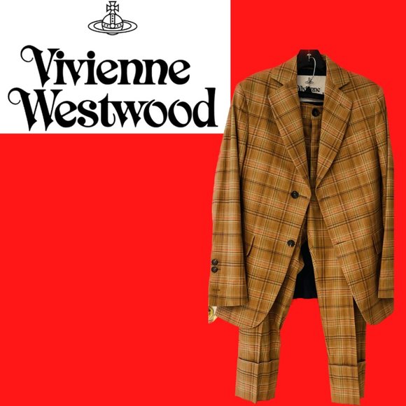 Vivienne Westwood Other - VIVIENNE WESTWOOD BRITISH DESIGNER MEN'S PLAID SUIT JACKET CROPPED CUFFED PANTS